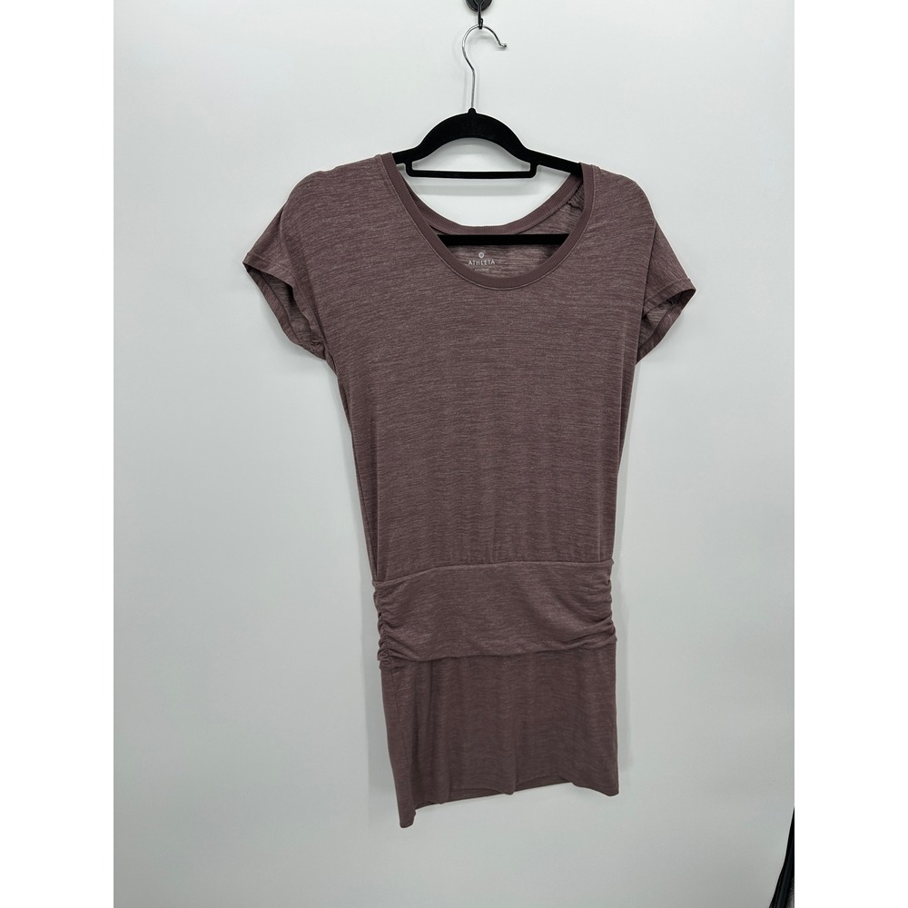 Athleta‎ Womens Purple Tee Dress Sz S Butter Soft Casual Comfort Everyday Basic